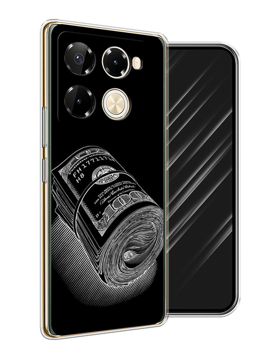

Чехол Awog на Infinix Note 40 Pro 5G/Note 40 Pro Plus "Кубышка денег", Черный;серебристый, 3105950-1