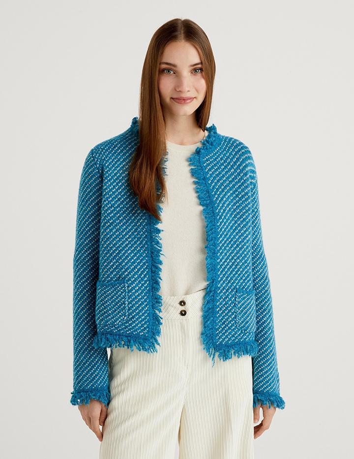 

Пиджак женский United Colors of Benetton 21A_114GE5605 разноцветный XS, 21A_114GE5605