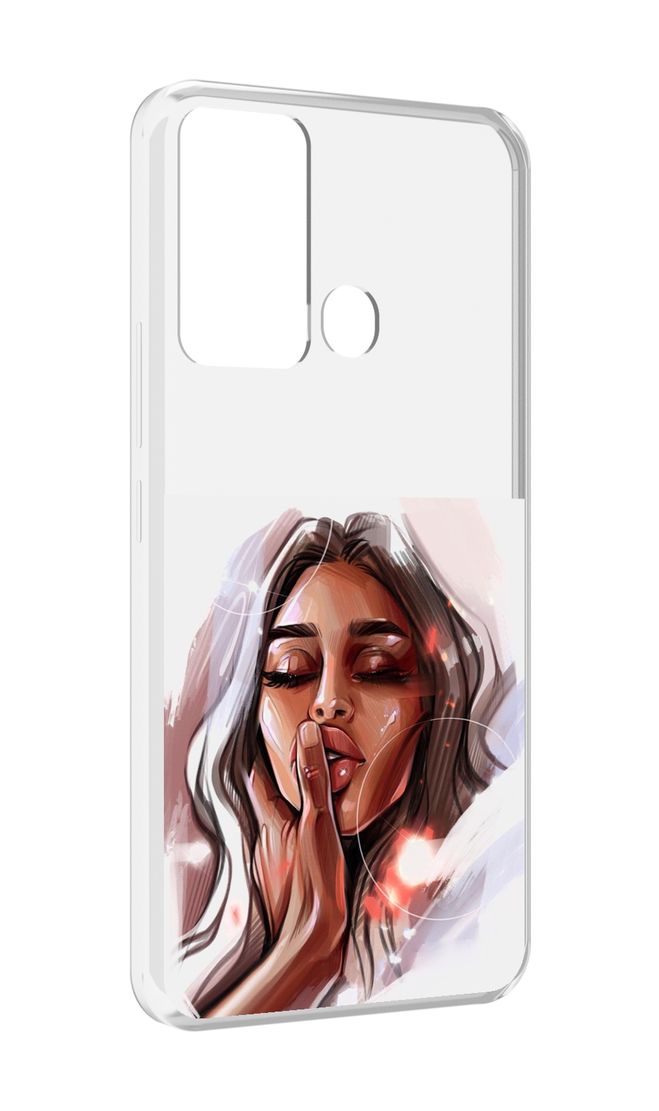 

Чехол MyPads Большие-губы женский для Infinix Hot 12i, Прозрачный, Tocco