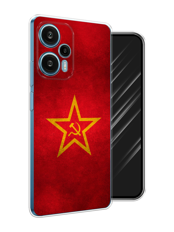 

Чехол Awog на Xiaomi Redmi Note 12 Turbo "Красное знамя", Желтый;красный, 318450-10