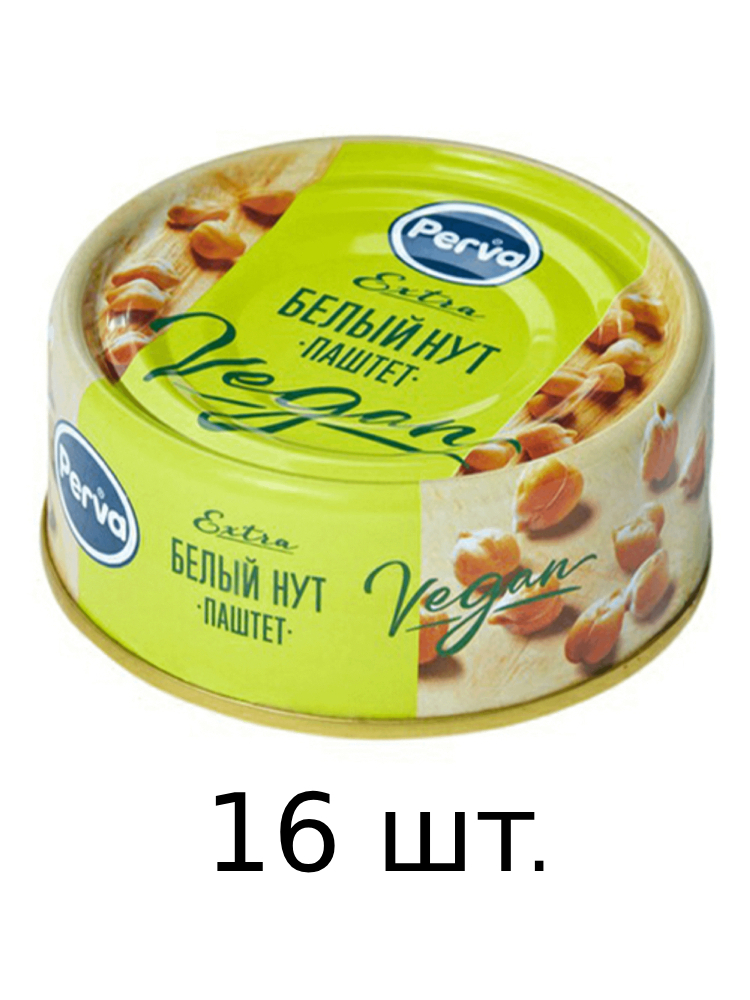 Паштет Perva Extra Vegan белый нут, 16x100 г