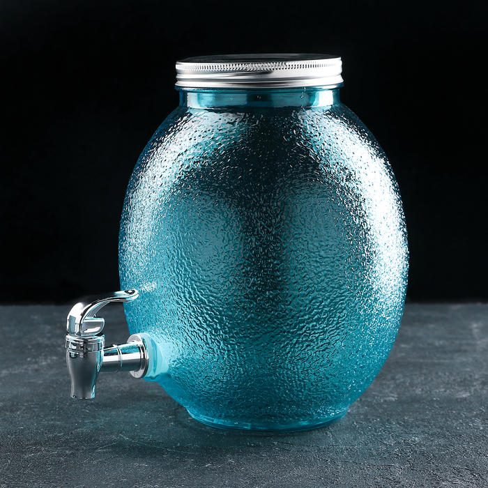 фото Кувшин с краником «фреш», 4 л, цвет голубой nobrand