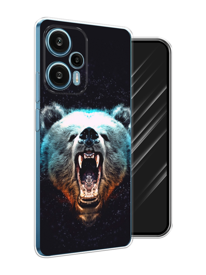 

Чехол Awog на Xiaomi Redmi Note 12 Turbo "Медведь", Коричневый;бирюзовый;черный, 318450-2