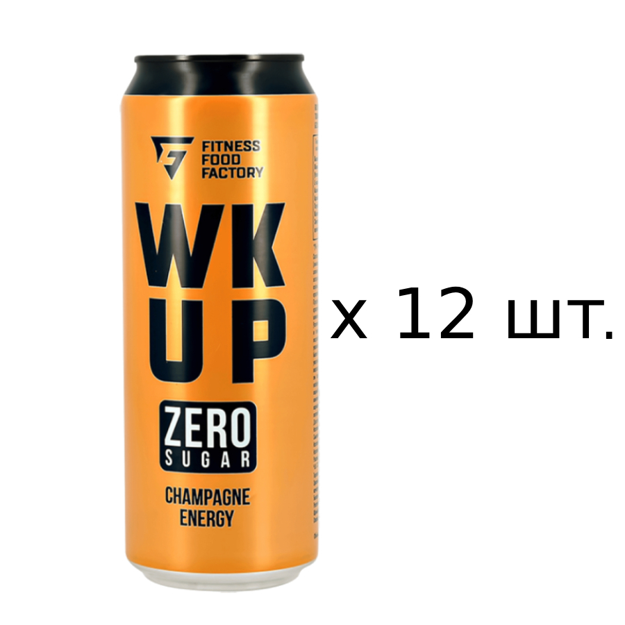 

Напиток тонизирующий WK Up безалкогольный, газированный, без сахара, шампанское, 12x450 мл