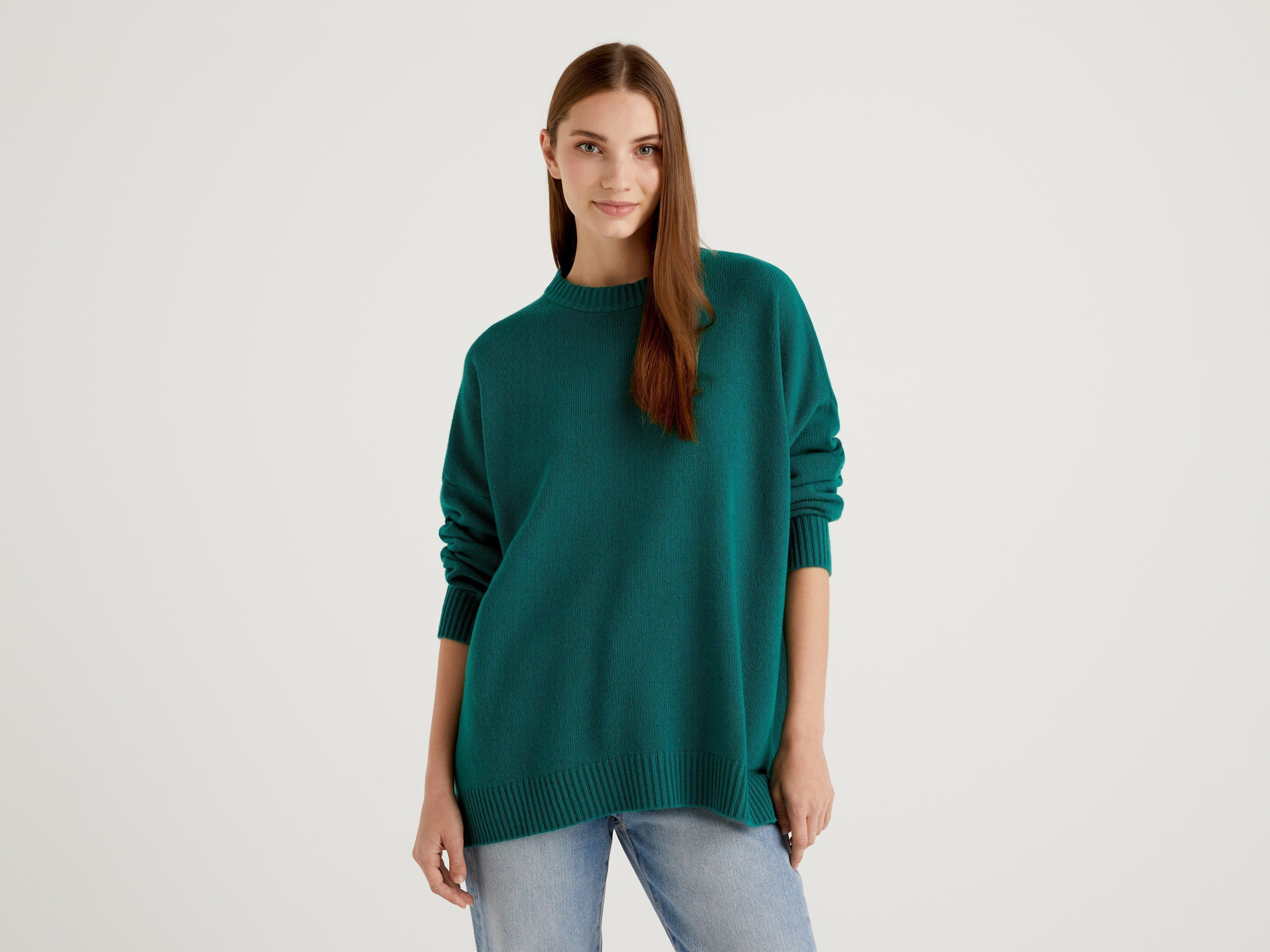 

Джемпер женский United Colors of Benetton 21A_1244D1N53 зеленый XL, 21A_1244D1N53