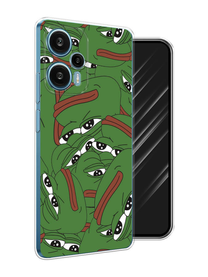 

Чехол Awog на Xiaomi Redmi Note 12 Turbo "Печальный frog", Зеленый;белый, 318450-9