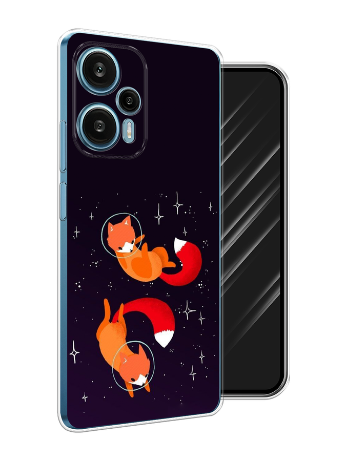 

Чехол Awog на Xiaomi Redmi Note 12 Turbo "Лисы космонавты", Оранжевый, 318450-4