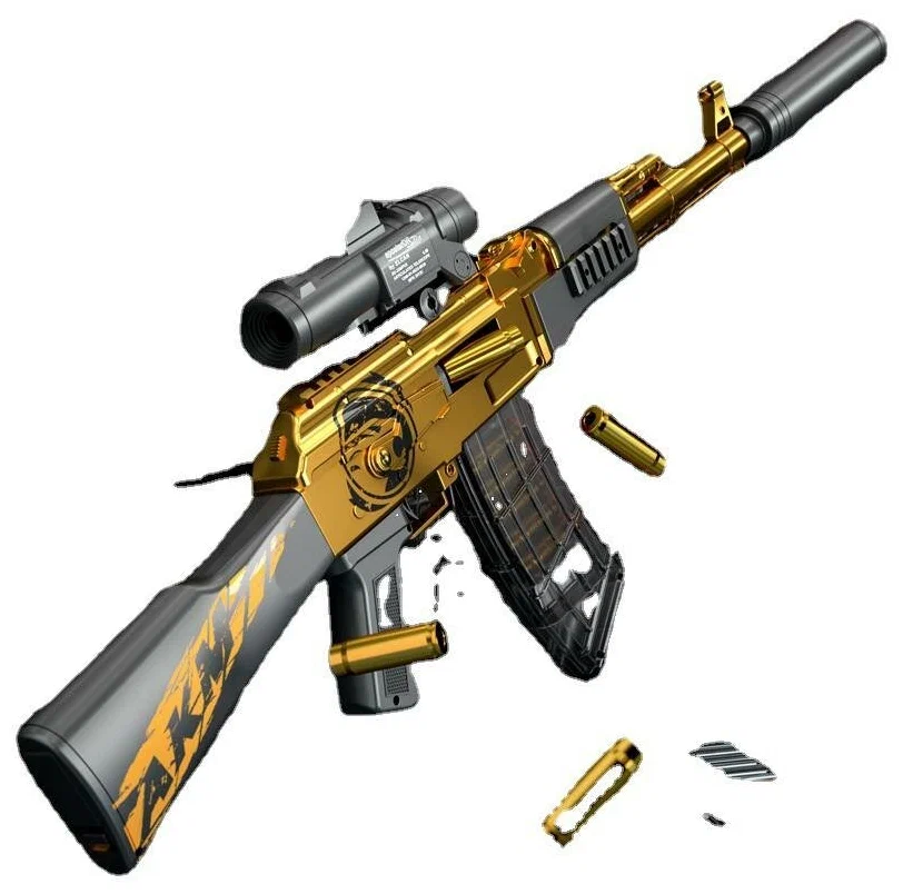 пневматический автомат-бластер Калашникова RASULEV АКМ GOLD с глушителем 92 см