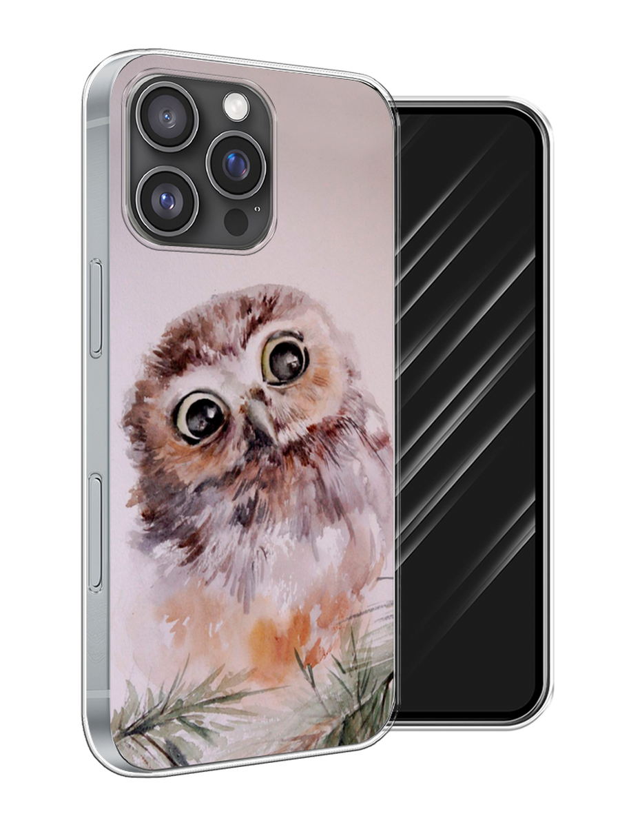 

Чехол Awog на Apple iPhone 16 Pro Max "Сова на розовом", Розовый;коричневый, 16350-1