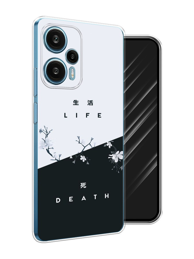 

Чехол Awog на Xiaomi Redmi Note 12 Turbo "Life and death", Черный;серый, 318450-7