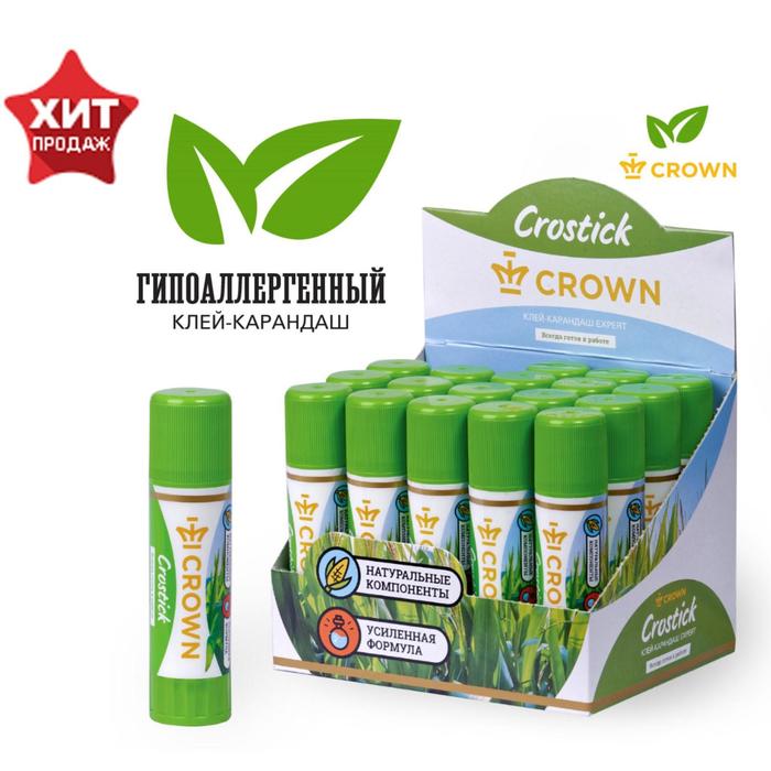 Клeй-карандаш 15 г, Crown Expert (20 шт)