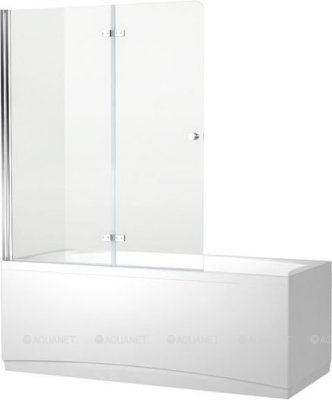 AquaNet Шторка для ванны Aquanet Beta 4 NF6222-hinge, прозрачное стекло