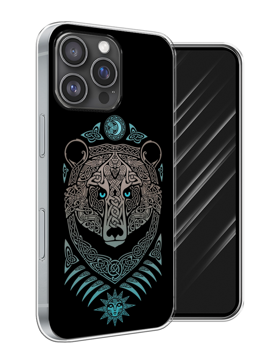 

Чехол Awog на Apple iPhone 16 Pro Max "Кельтский медведь", Черный;серый, 16350-1