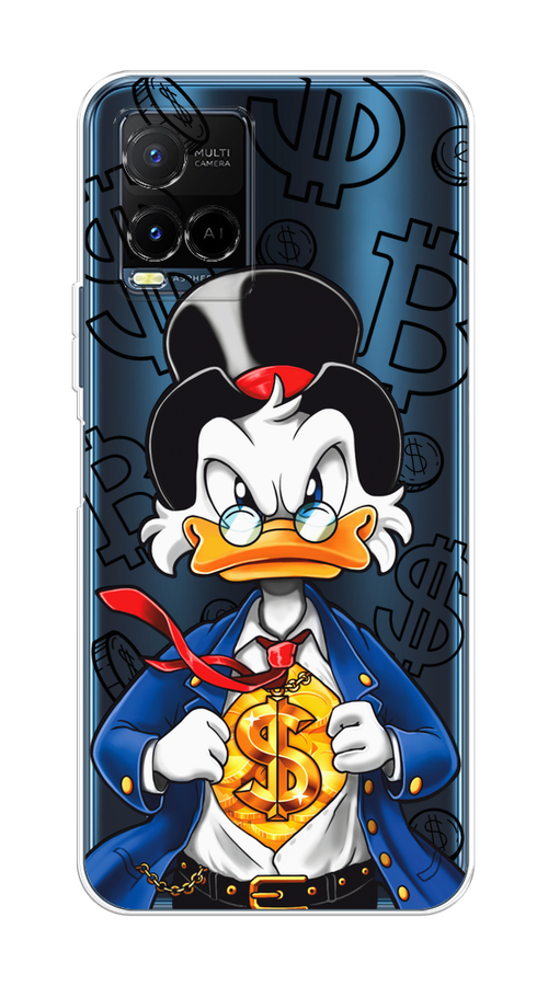 

Чехол на Vivo Y21e "Scrooge Goldman", Черный;белый;синий, 266350-1