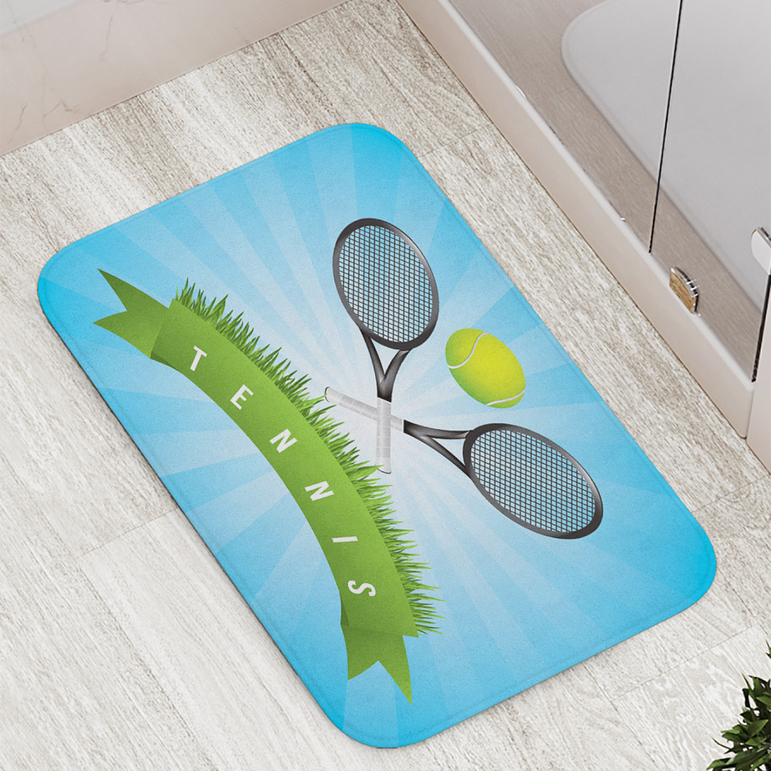 фото Коврики для ванной и туалета bath_100353 теннис в лучах joyarty