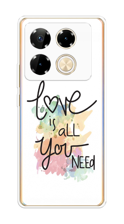 

Чехол на Infinix Note 40 Pro "Love is all you need", Белый;черный;зеленый, 3105750-1