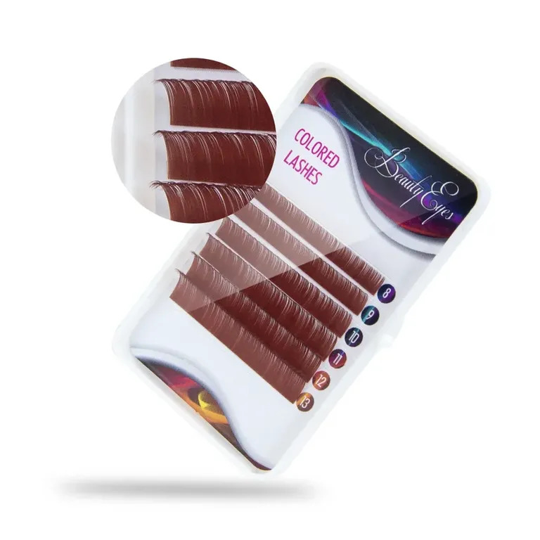 

Ресницы Beauty Eyes Wine red винные мини 6 лент CC 0.10 8-13, Красный