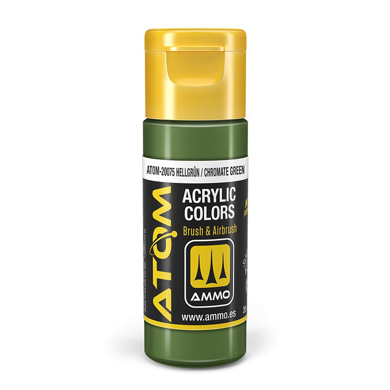 

Акриловая краска Ammo Mig Atom color Светло-зеленый Хроматовый зеленый ATOM20075