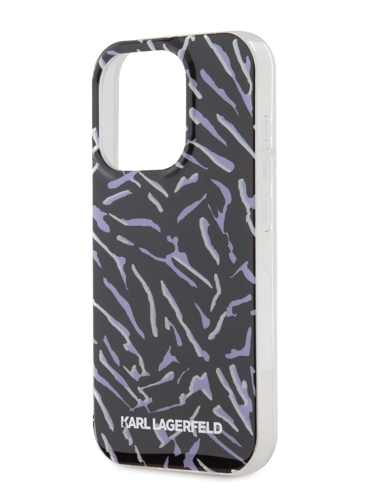 

Чехол Karl Lagerfeld для iPhone 15 Pro Max Zebra с нейлоновым шнурком на руку, фиолетовый