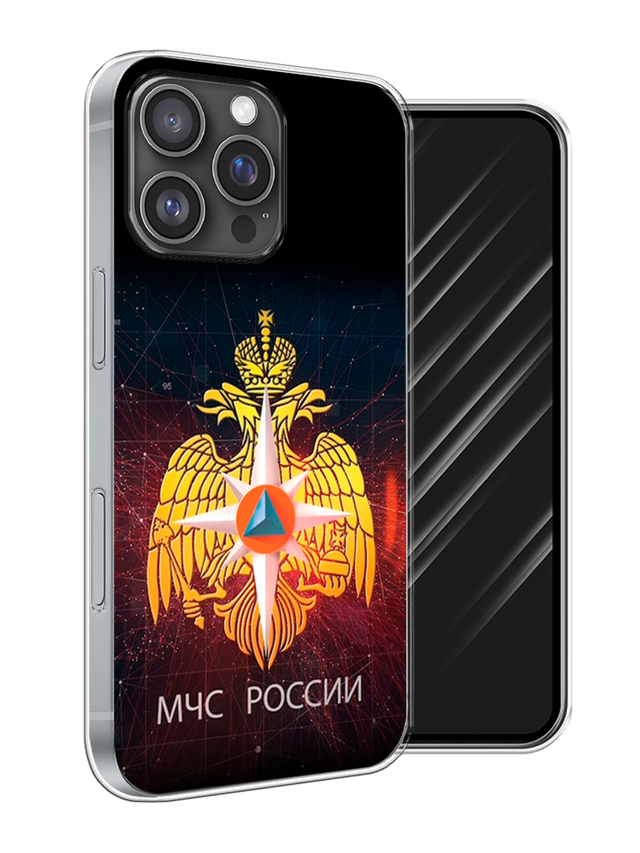 

Чехол Awog на Apple iPhone 16 Pro Max "МЧС России", Черный;желтый;красный, 16350-1