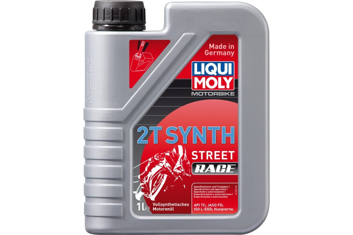 

Моторное масло LIQUI MOLY cинтетическое Motorbike 2T Synth Street Race TC 1л