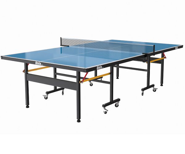Теннисный стол складной всепогодный для игры в настольный теннис синий UNIX Line