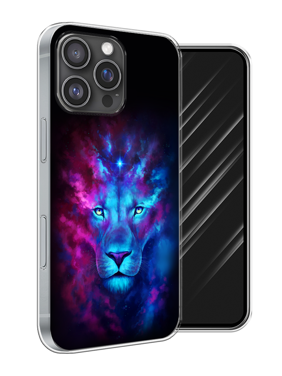 

Чехол Awog на Apple iPhone 16 Pro Max "Космический лев", Голубой, 16350-1