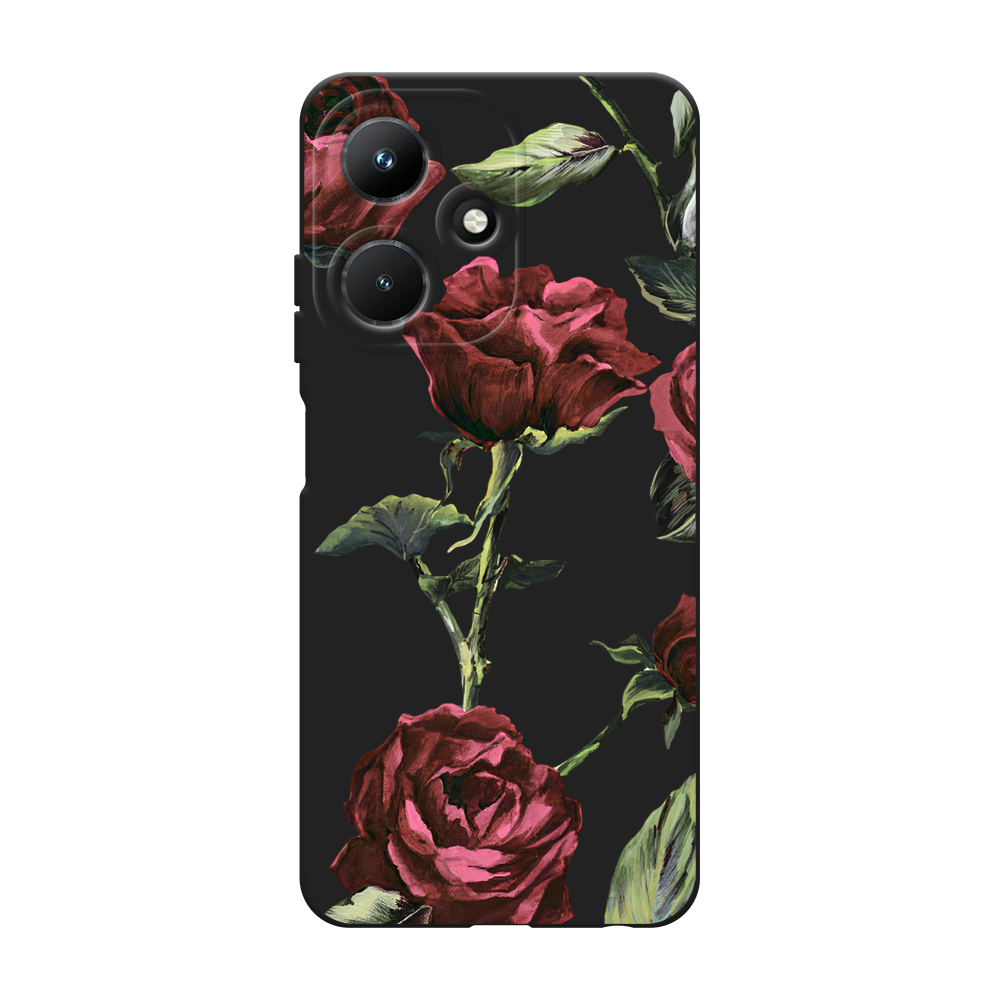 

Чехол Awog на Infinix Hot 30i "Бордовые розы фон", Бордовый, 3104152-1