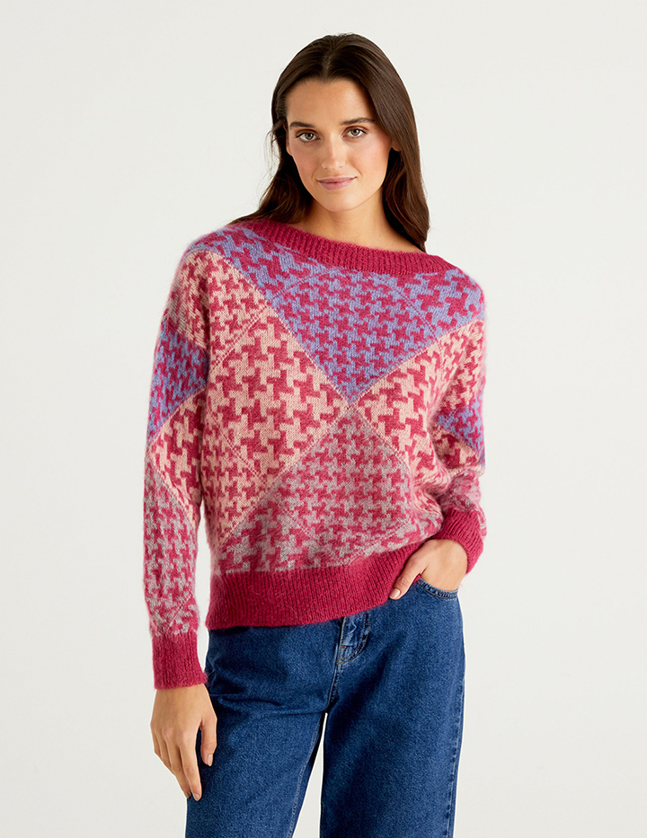 

Джемпер женский United Colors of Benetton 21A_1042E1P28 разноцветный L, 21A_1042E1P28