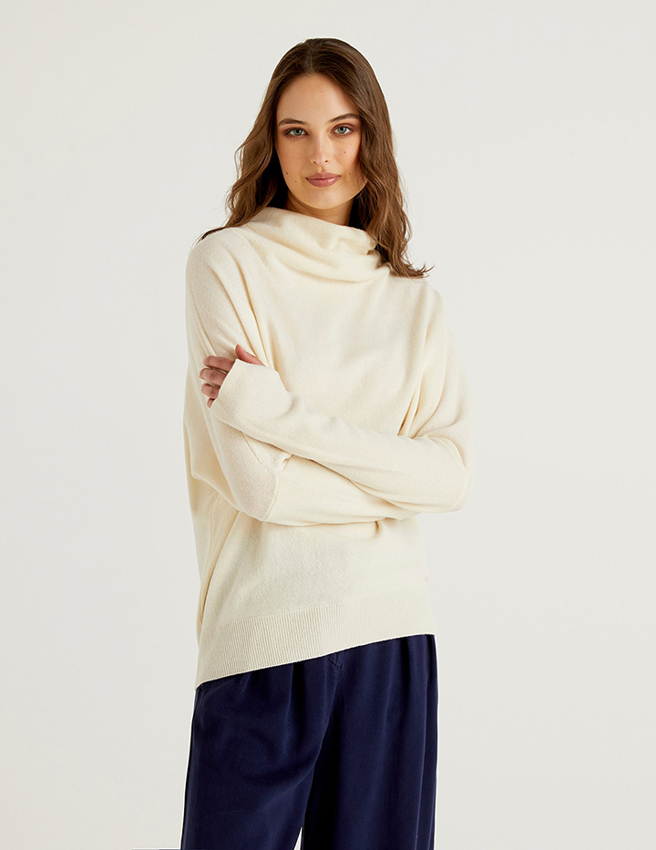 

Водолазка женская United Colors of Benetton 21A_1044D2462 бежевая XS, 21A_1044D2462
