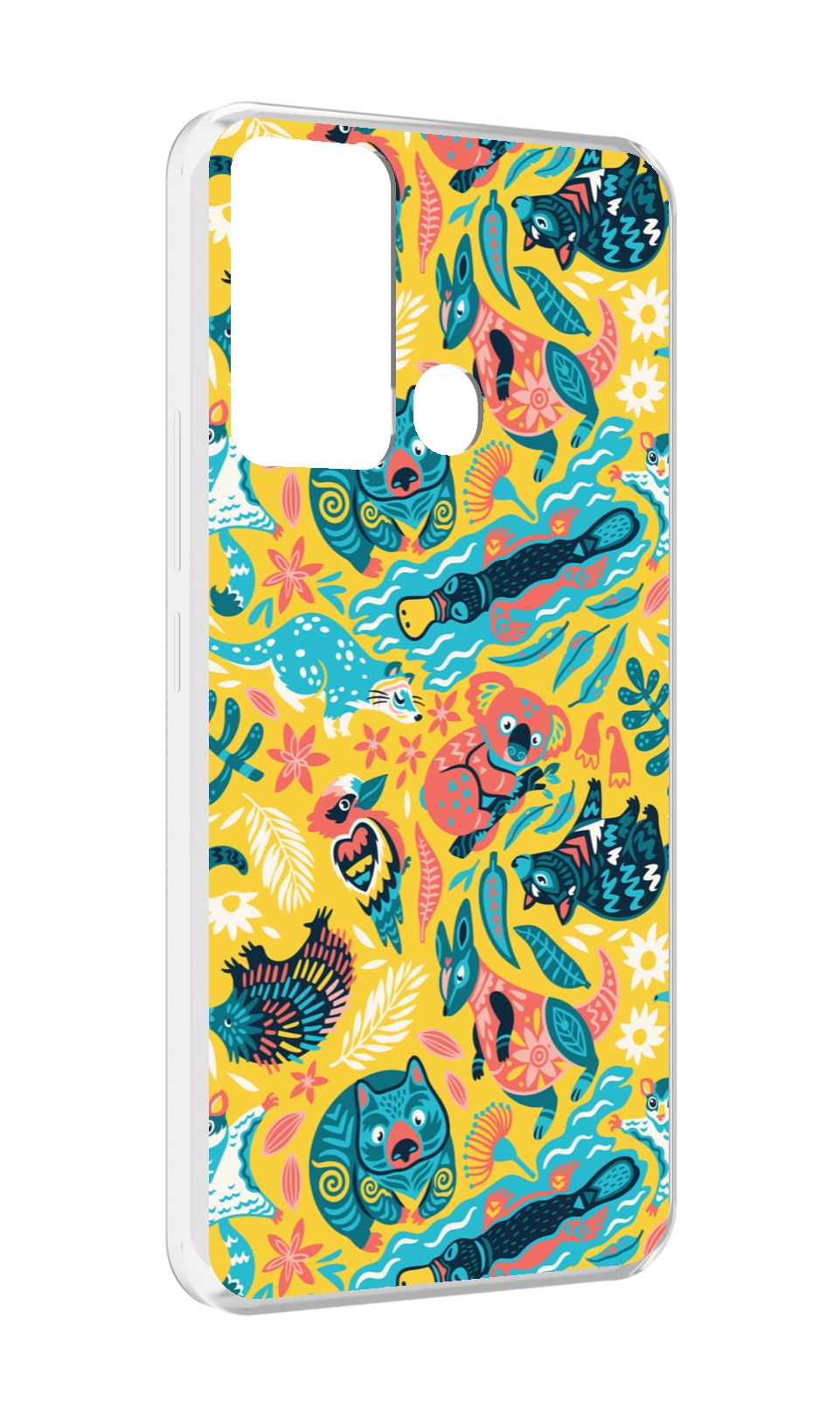 

Чехол MyPads seamless-pattern для Infinix Hot 12i, Прозрачный, Tocco