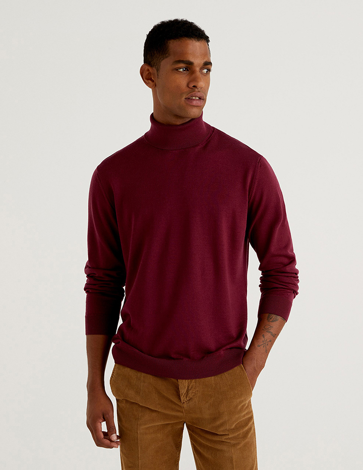 

Водолазка мужская 21A_1071U2128 United Colors of Benetton красная S, 21A_1071U2128
