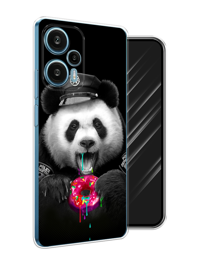 

Чехол Awog на Xiaomi Redmi Note 12 Turbo "Панда police", Черный;белый;розовый, 318450-2