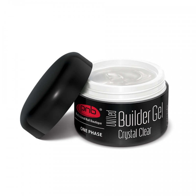 

Моделирующий гель для ногтей PNB One Phase Builder Gel 1-фазный UV LED прозрачный 15 мл, Builder Gel 15ml