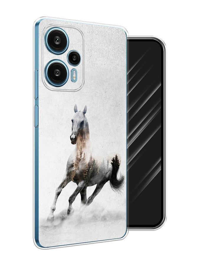 

Чехол Awog на Xiaomi Redmi Note 12 Turbo "Лошадь лес", Серый;черный, 318450-2