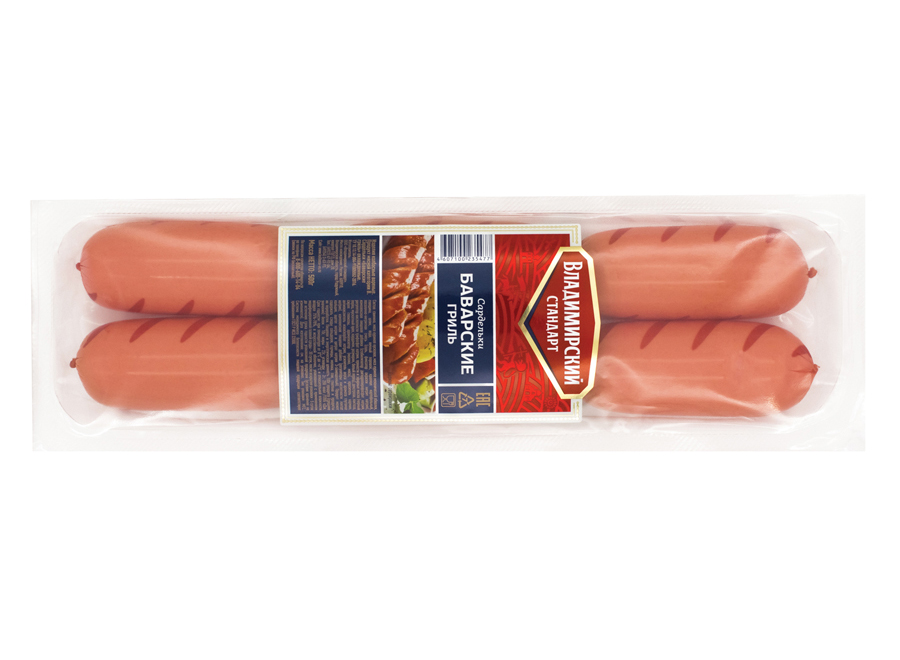 

Сардельки баварские гриль 500г владпродукт