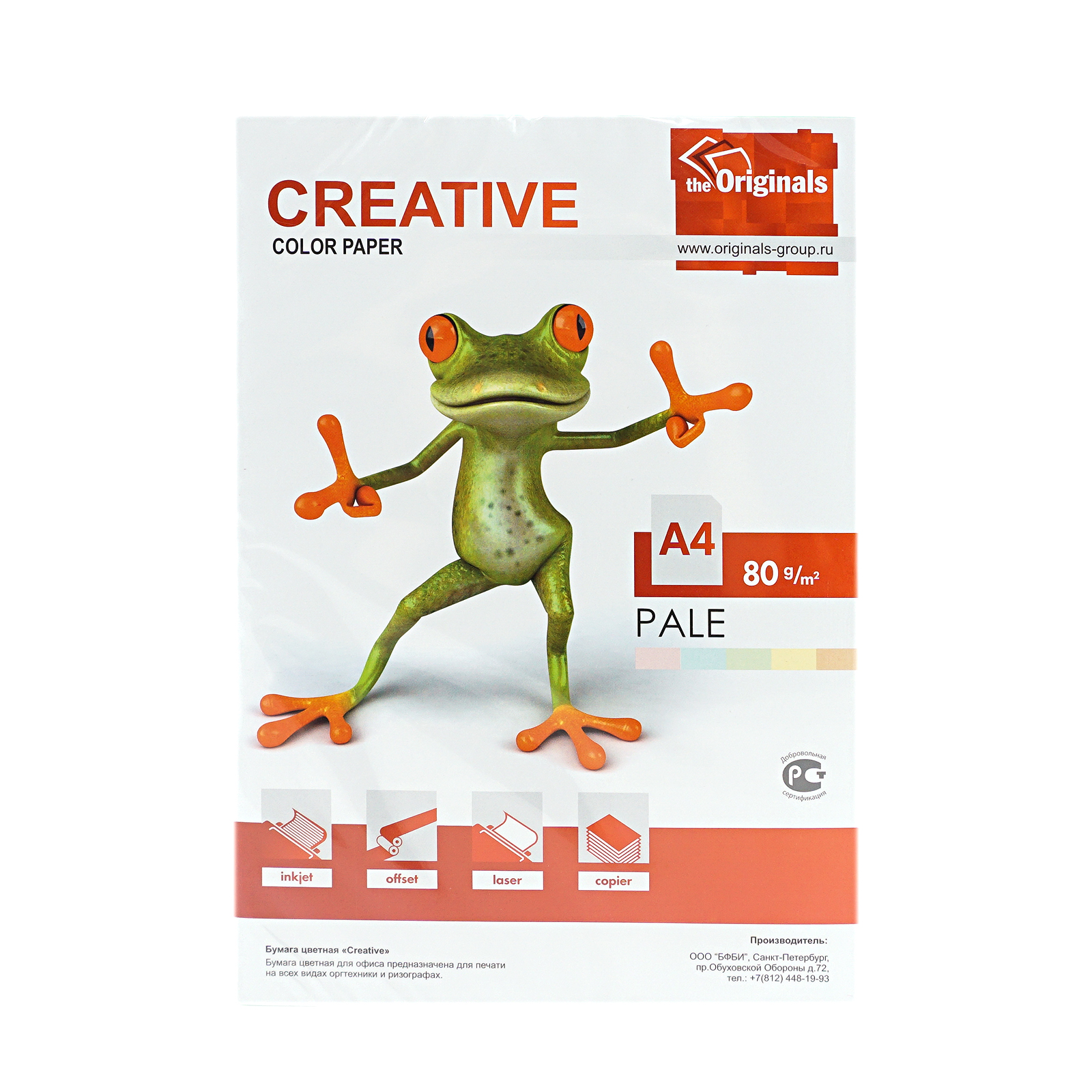 

Бумага для печати Creative Pale зеленая А4 80 г/м² 250 листов