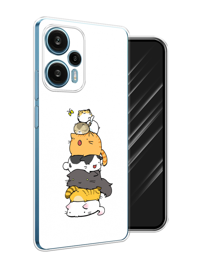 

Чехол Awog на Xiaomi Redmi Note 12 Turbo "Бутерброд из котиков", Коричневый;белый;серый, 318450-10