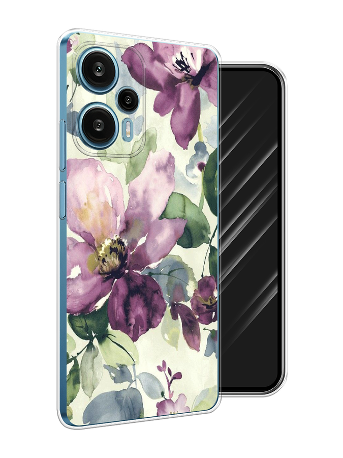 

Чехол Awog на Xiaomi Redmi Note 12 Turbo "Сиреневые цветы-акварель", Фиолетовый, 318450-10