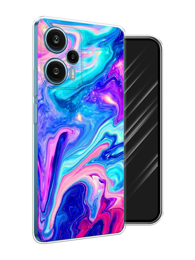 

Чехол Awog на Xiaomi Redmi Note 12 Turbo "Потеки краски", Розовый, 318450-10