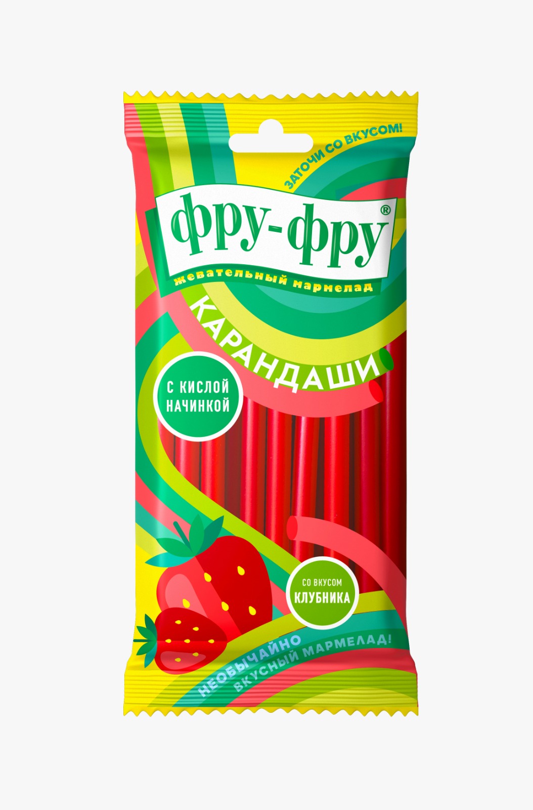 

Жевательный мармелад Карандаши со вкусом клубники ФРУ-ФРУ, 80 г, Карандаши