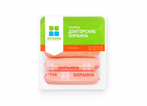 

Сосиски докторские з/а 350г окраина