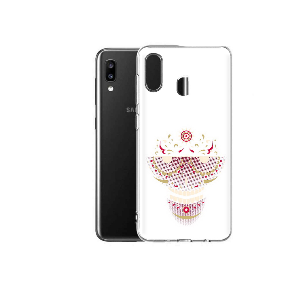 

Чехол MyPads Tocco для Samsung Galaxy A20 карнавальный скелет абстракция, Прозрачный, Tocco