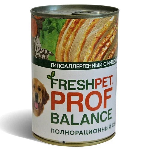 Консервы собак Fresh Pet с индейкой и тыквой, 9 шт по 410 г