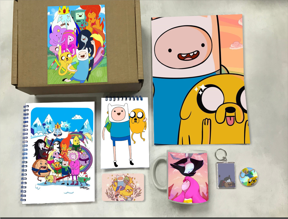 

Бокс с подарком с принтом Время приключений, Adventure Time АТ0004, 7 предметов