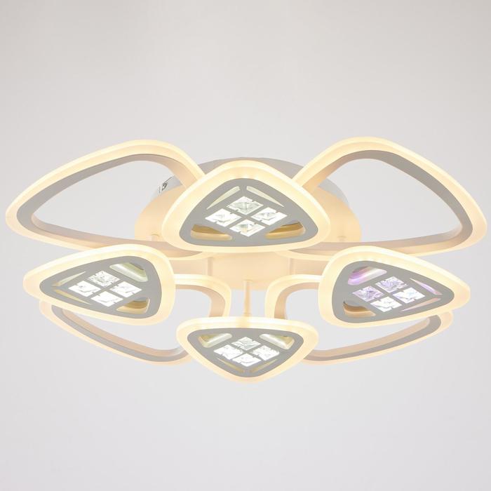 

BayerLux Люстра с ПДУ 1160/8WT LED 168Вт 3000-6000К диммер белый 70х70х10 см