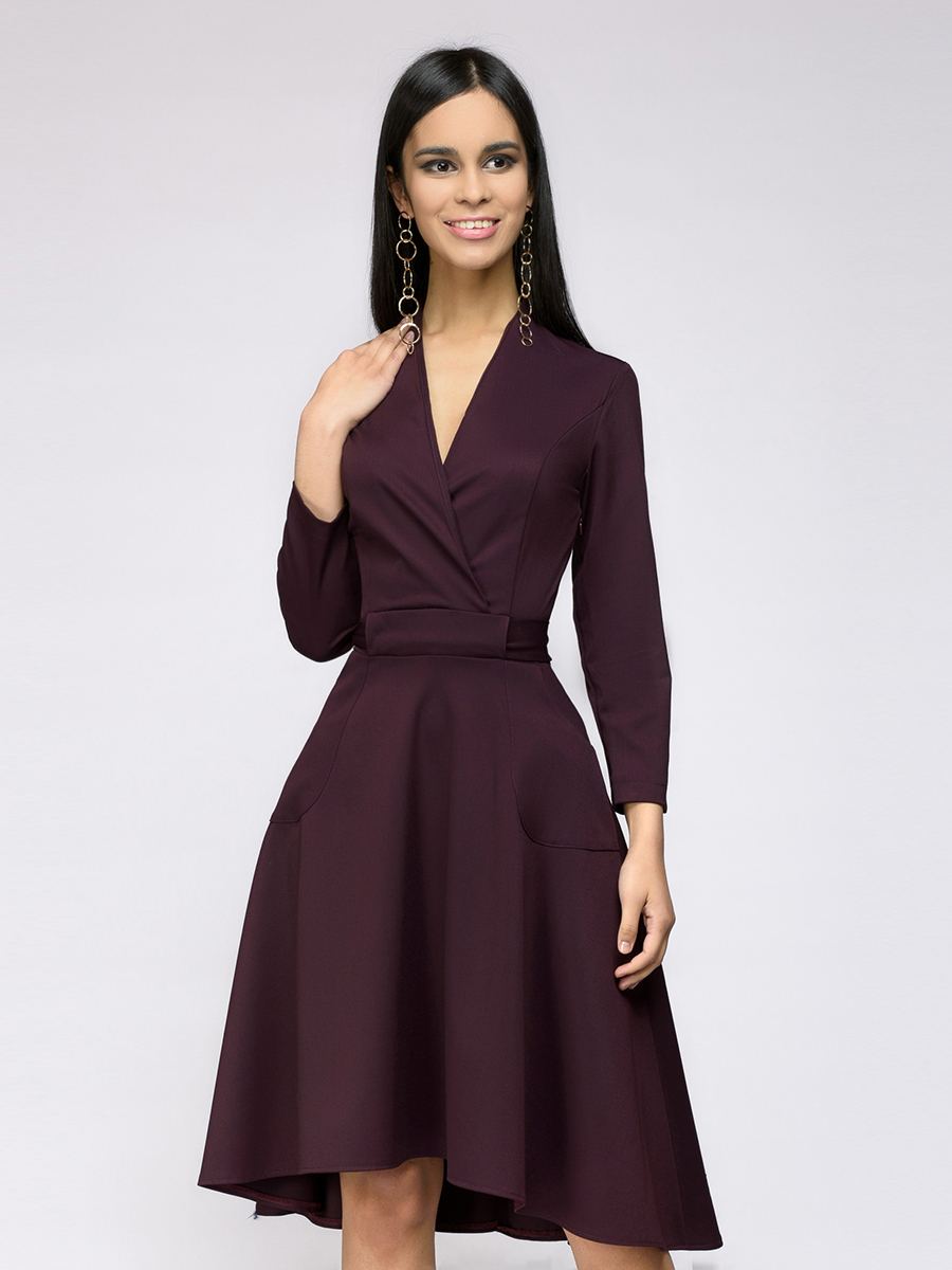 

Повседневное платье женское 1001dress DM00985PM фиолетовое 44, DM00985