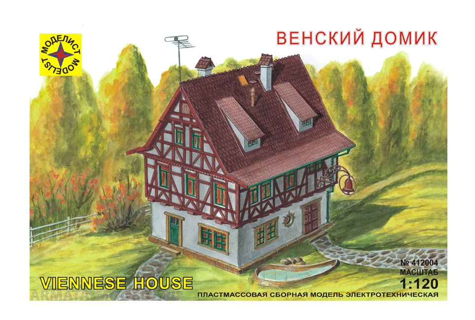 

Сборная модель Моделист Миниатюра Венский домик, 1/120 412004