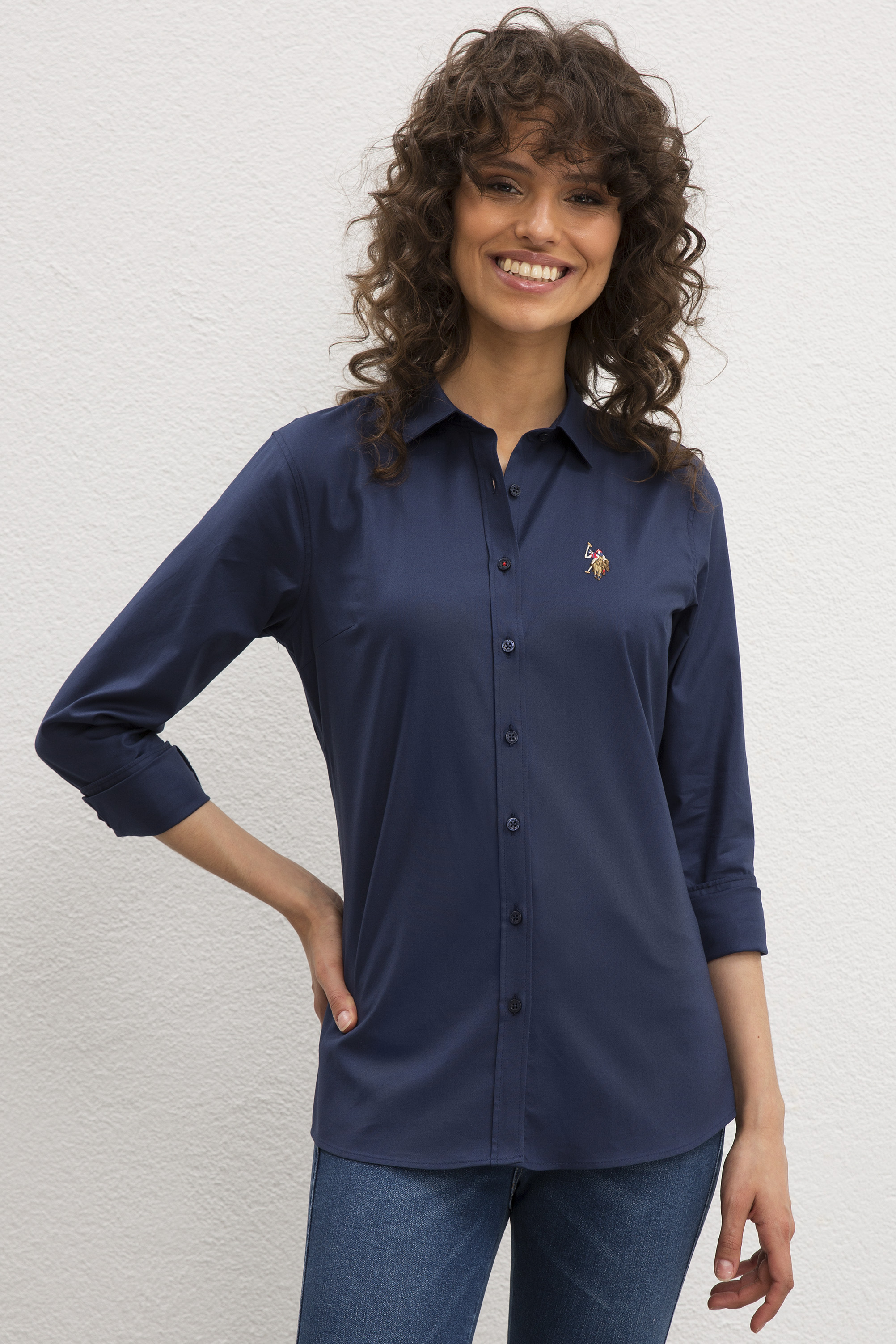 

Рубашка женская U.S. POLO Assn. G082SZ0040CRISCOLOR020Y синяя 34, Синий, G082SZ0040CRISCOLOR020Y