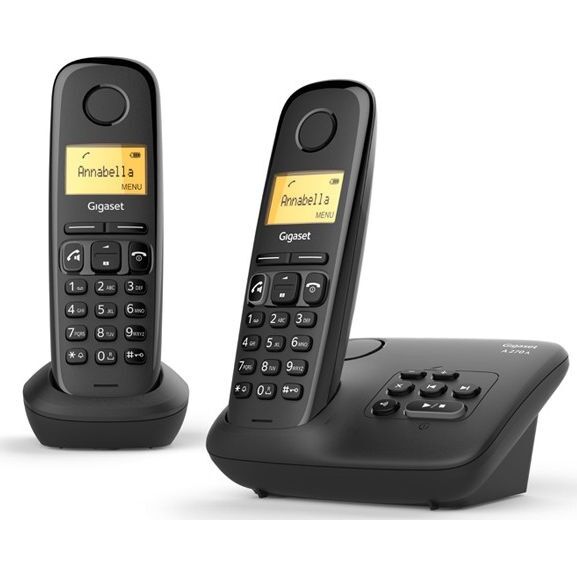 фото Телефон dect gigaset a270 duo rus черный (труб. в компл.:2шт)